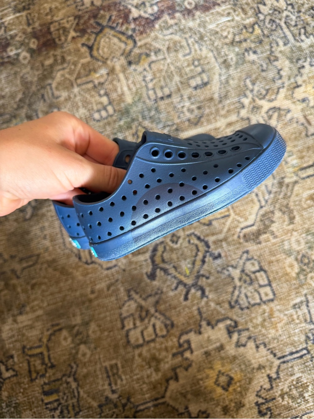 Native Kids Navy Blue Perforated Water Shoe